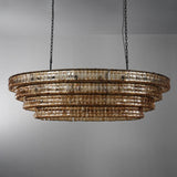 Luxury Amor Ghiaccio Glass Oval Chandelier 54"W/65"W - CasaraHouse
