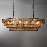 Luxury Amor Ghiaccio Glass Oval Chandelier 54"W/65"W - CasaraHouse