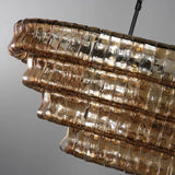 Luxury Amor Ghiaccio Glass Oval Chandelier 54"W/65"W - CasaraHouse