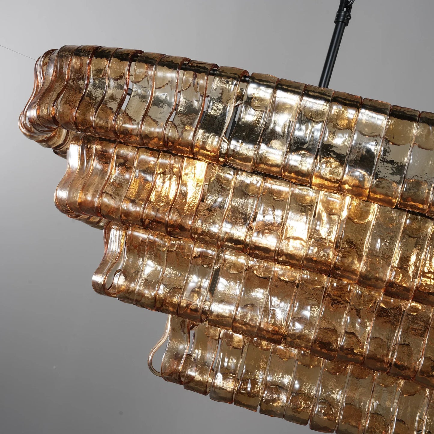 Luxury Amor Ghiaccio Glass Oval Chandelier 54"W/65"W - CasaraHouse