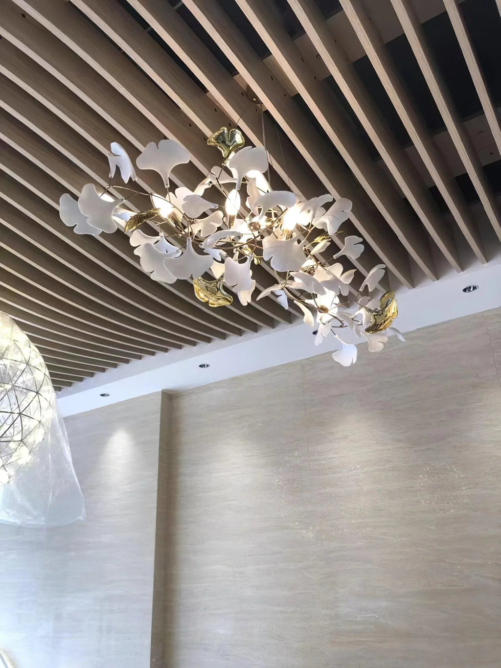 Ceramic Ginkgo B Chandelier
