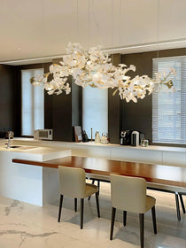 Ceramic Ginkgo B Chandelier