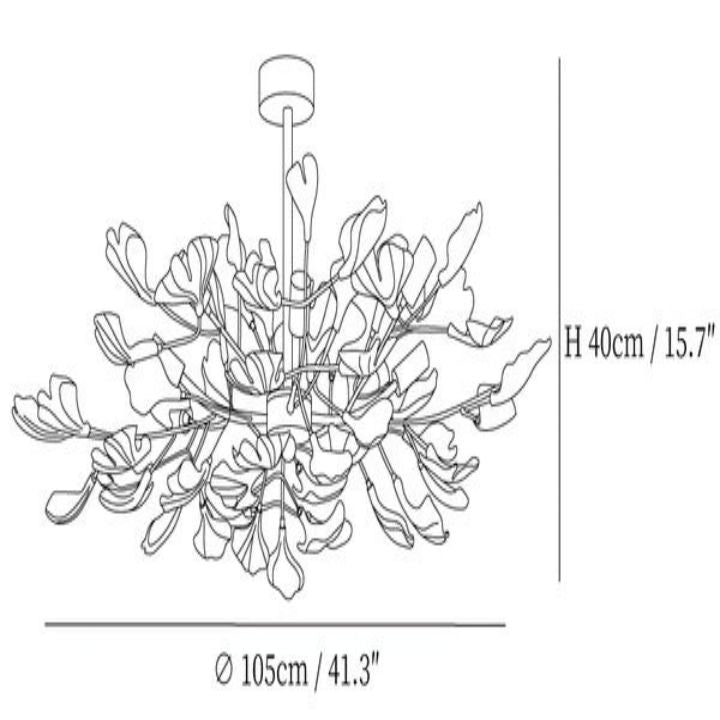 Ceramic Gingko Luxury Chandelier Style A