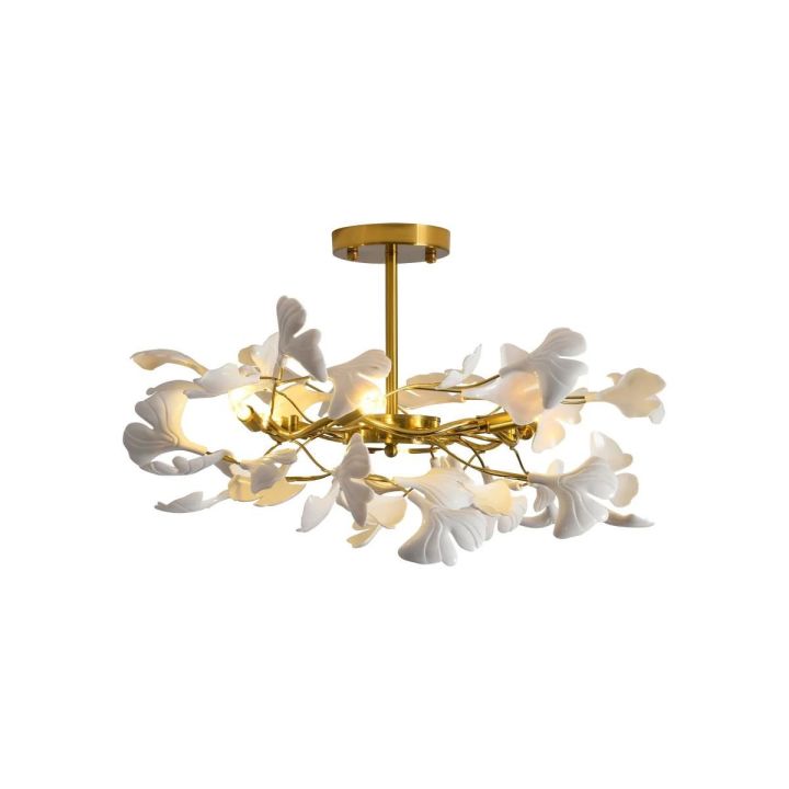Ceramic Ginkgo Chandelier Style B