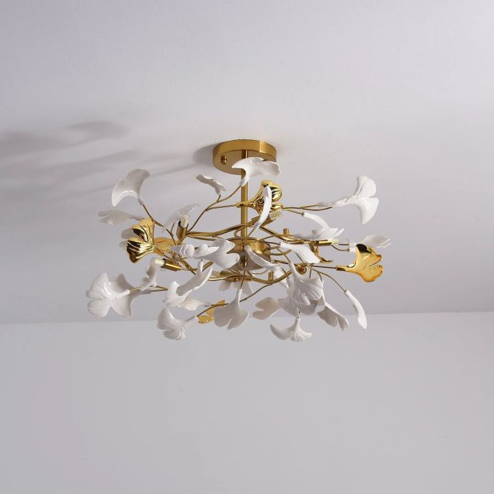 Ceramic Ginkgo Chandelier Style B