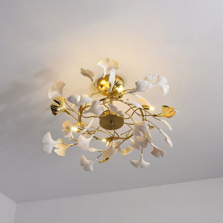 Ceramic Ginkgo Chandelier Style B