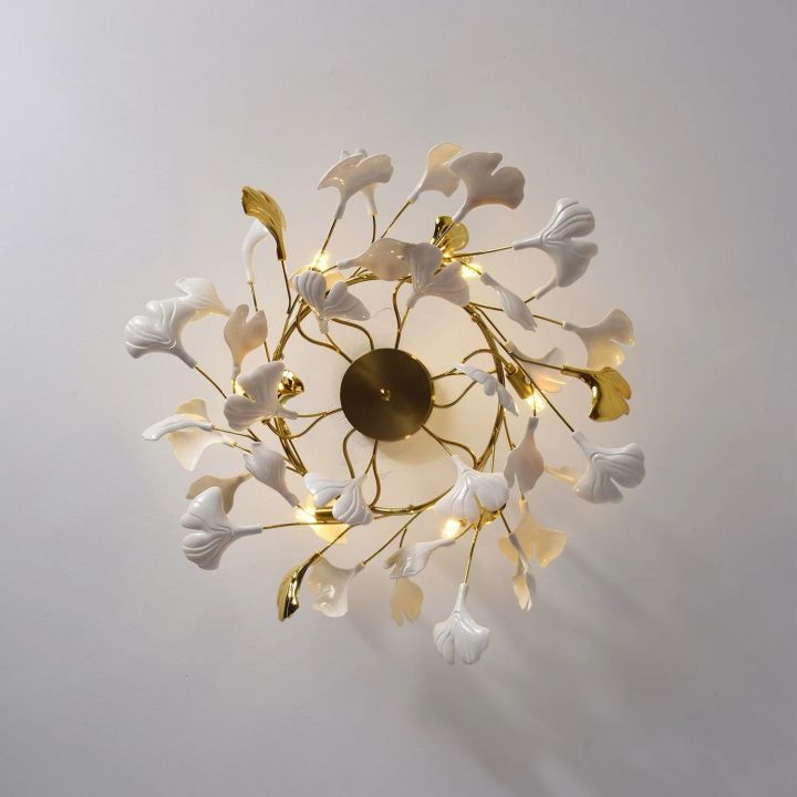 Ceramic Ginkgo Chandelier Style B