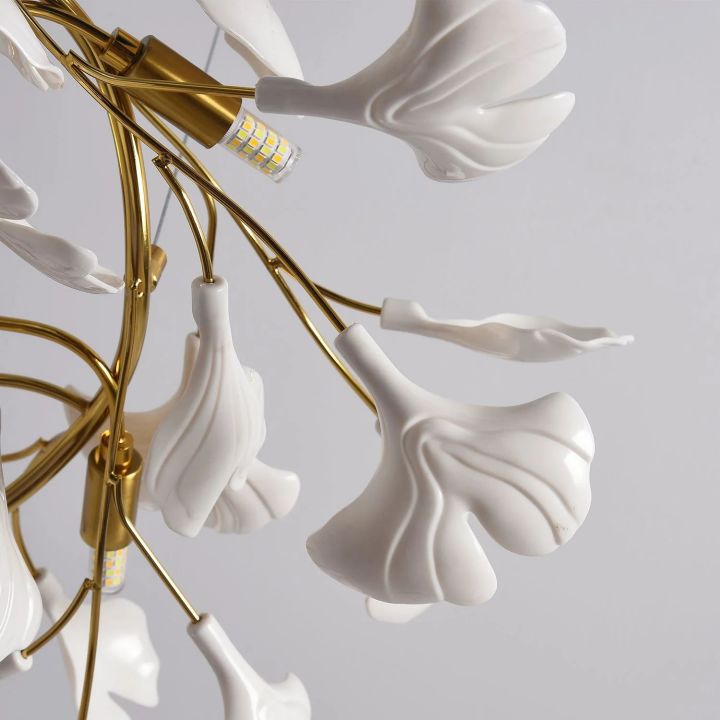 Ceramic Ginkgo Chandelier Style B