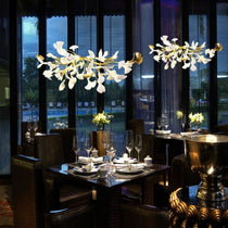 Ceramic Ginkgo Luxury Chandelier Style C