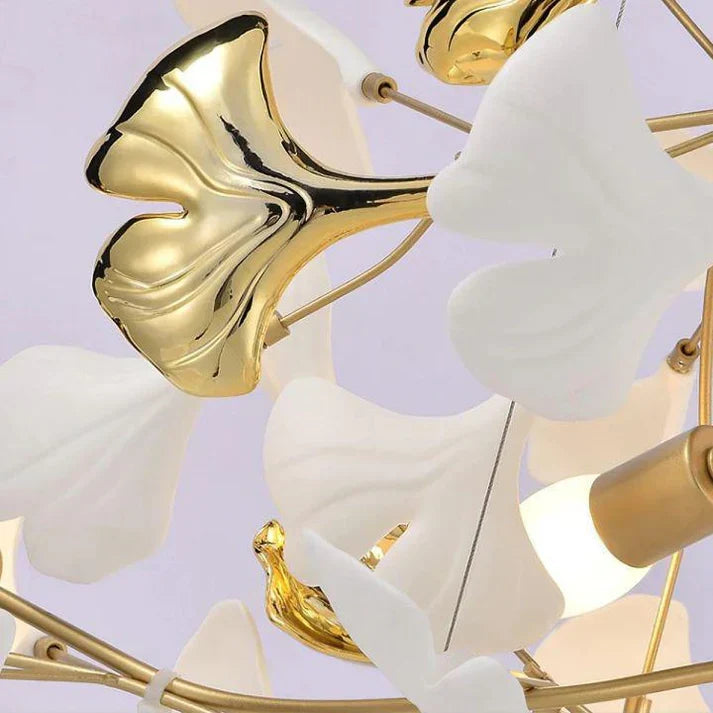 Ceramic Ginkgo Luxury Chandelier Style D