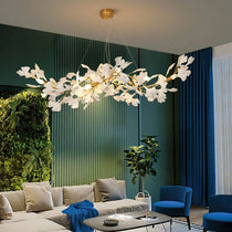 Ceramic Ginkgo Luxury Chandelier Style F