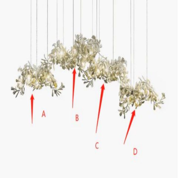 Ceramic Ginkgo Luxury Chandelier Style H