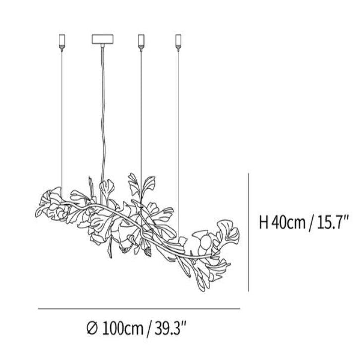 Ceramic Ginkgo Luxury Chandelier Style IC