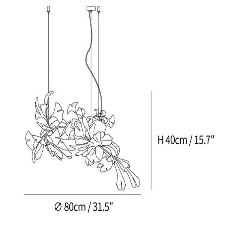 Ceramic Ginkgo Luxury Chandelier Style IC