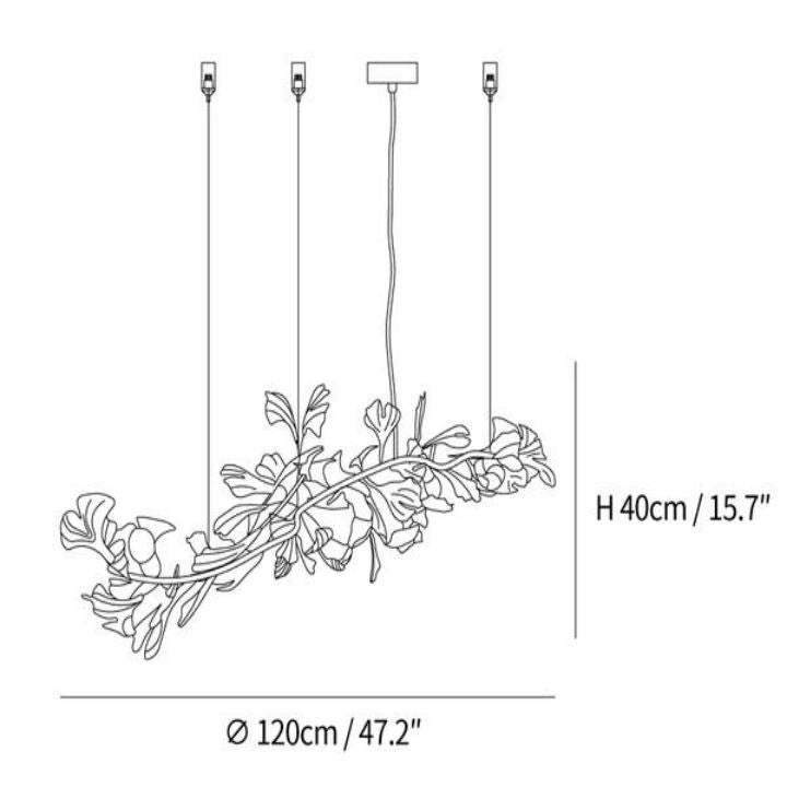 Ceramic Ginkgo Luxury Chandelier Style IC