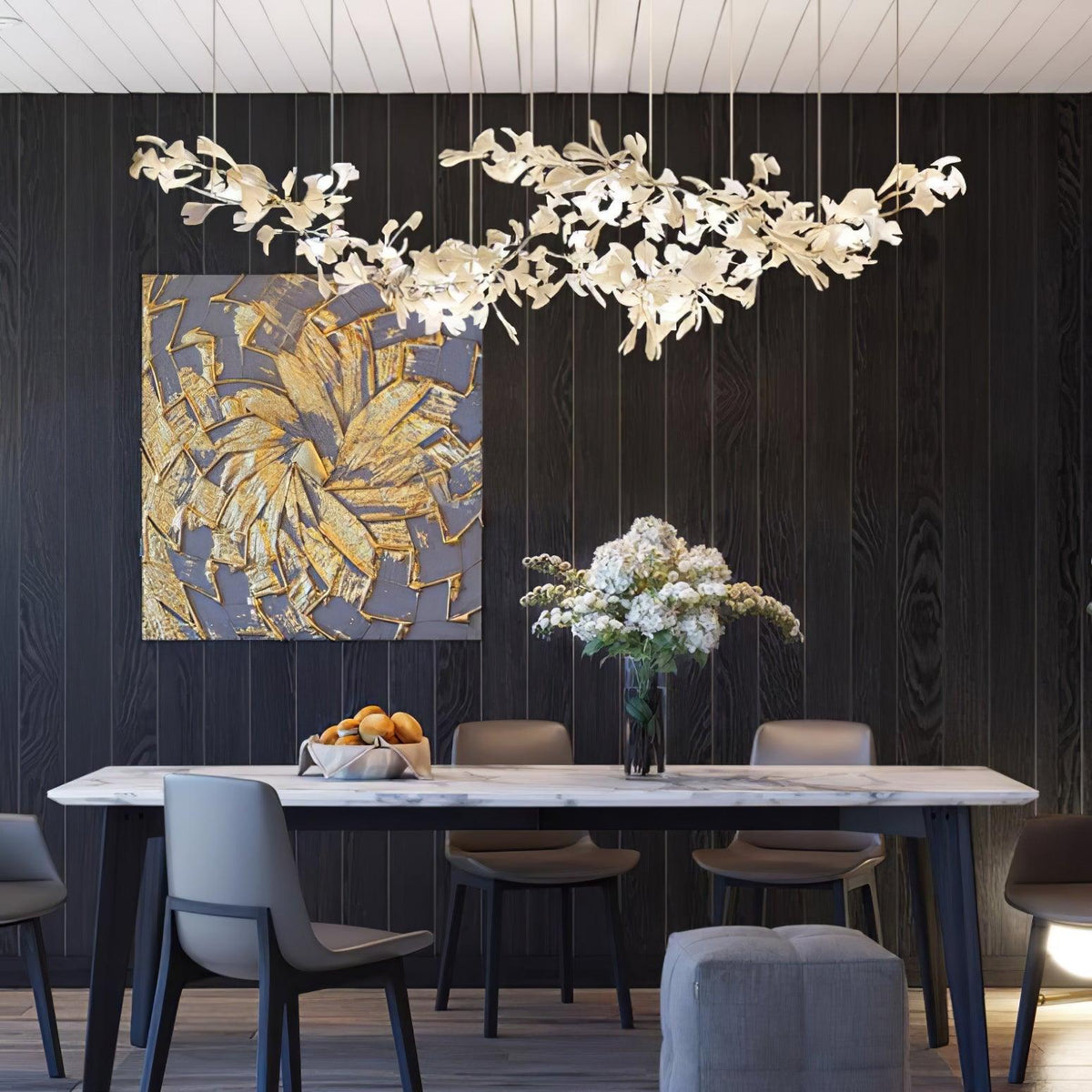Two-Tier Botanical Chandelier - CasaraHouse