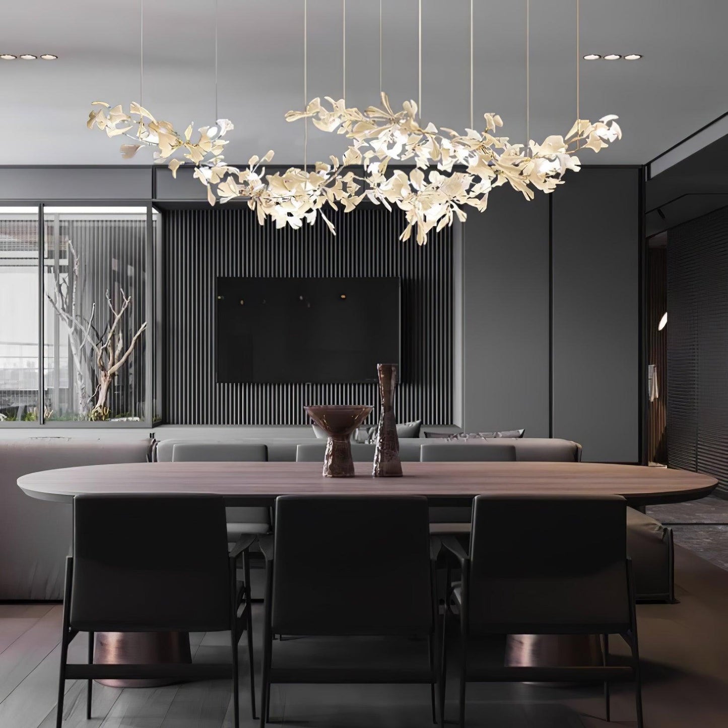 Two-Tier Botanical Chandelier - CasaraHouse