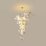 Golden Fan Leaf Artistic Chandelier - CasaraHouse