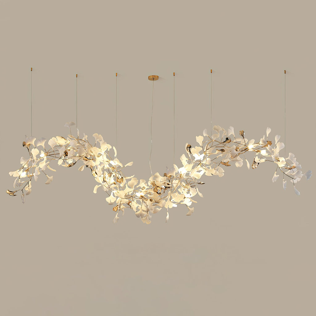 Golden Fan Leaf Artistic Chandelier - CasaraHouse