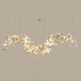 Golden Fan Leaf Artistic Chandelier - CasaraHouse