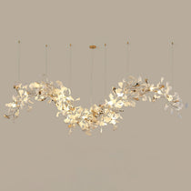 Golden Fan Leaf Artistic Chandelier - CasaraHouse