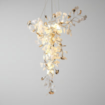 Golden Fan Leaf Artistic Chandelier - CasaraHouse