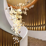 Golden Fan Leaf Artistic Chandelier - CasaraHouse
