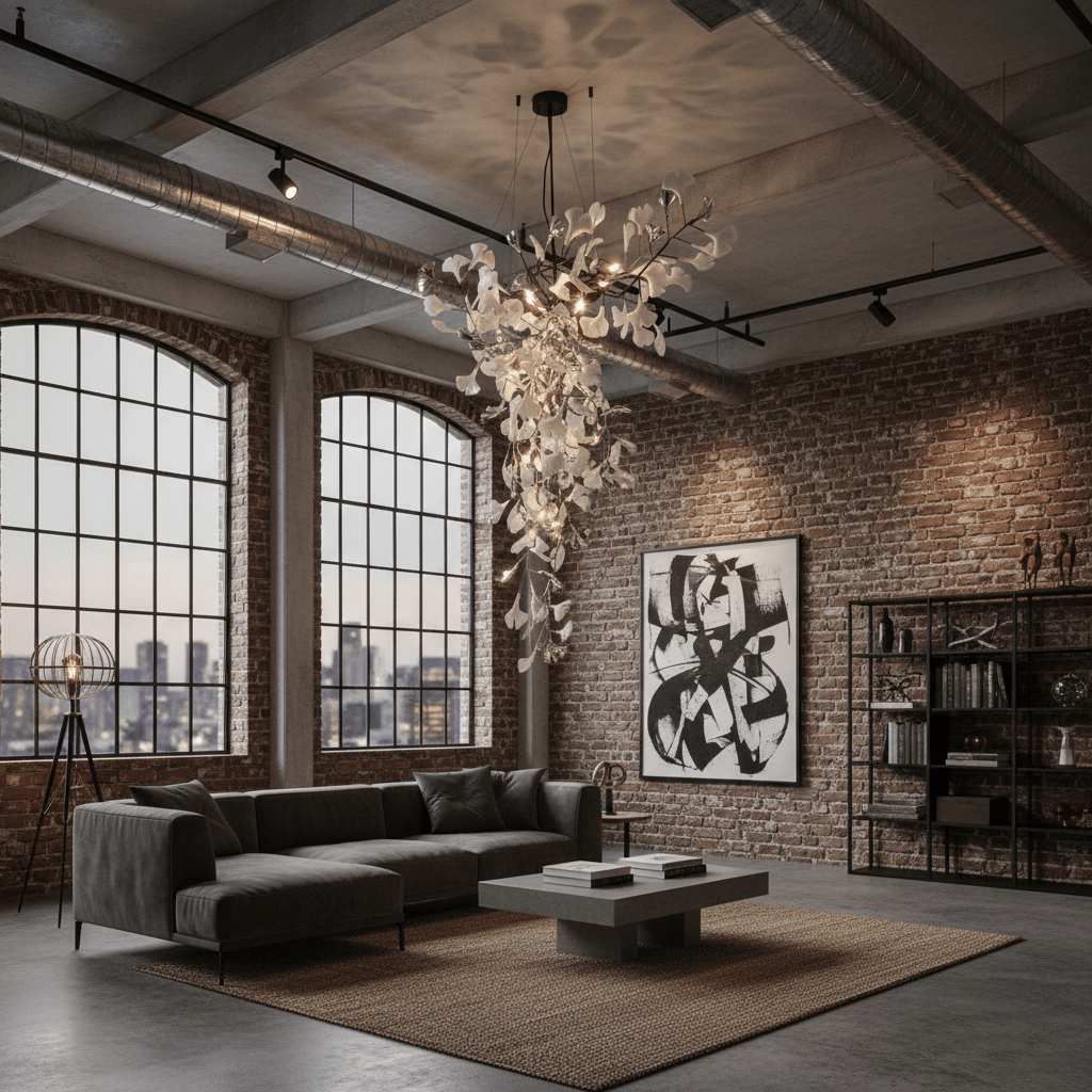 Golden Fan Leaf Artistic Chandelier - CasaraHouse
