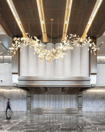 Golden Fan Leaf Artistic Chandelier - CasaraHouse