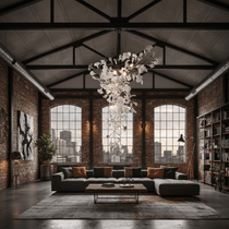 Golden Fan Leaf Artistic Chandelier - CasaraHouse