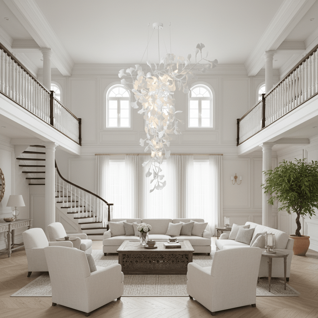 Golden Fan Leaf Artistic Chandelier - CasaraHouse