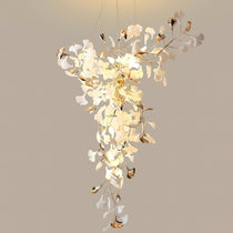 Golden Fan Leaf Artistic Chandelier - CasaraHouse