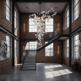 Golden Fan Leaf Artistic Chandelier - CasaraHouse
