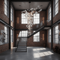 Golden Fan Leaf Artistic Chandelier - CasaraHouse