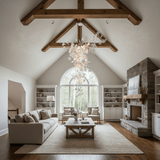 Golden Fan Leaf Artistic Chandelier - CasaraHouse