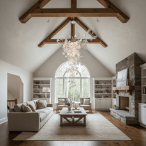 Golden Fan Leaf Artistic Chandelier - CasaraHouse
