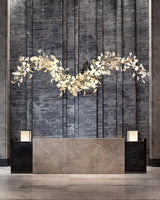 Golden Fan Leaf Artistic Chandelier - CasaraHouse