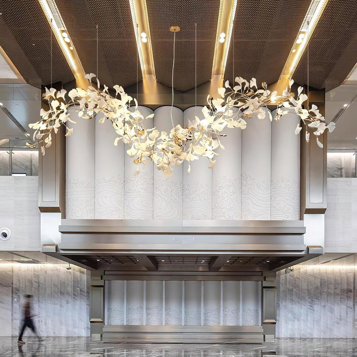 Golden Fan Leaf Artistic Chandelier - CasaraHouse