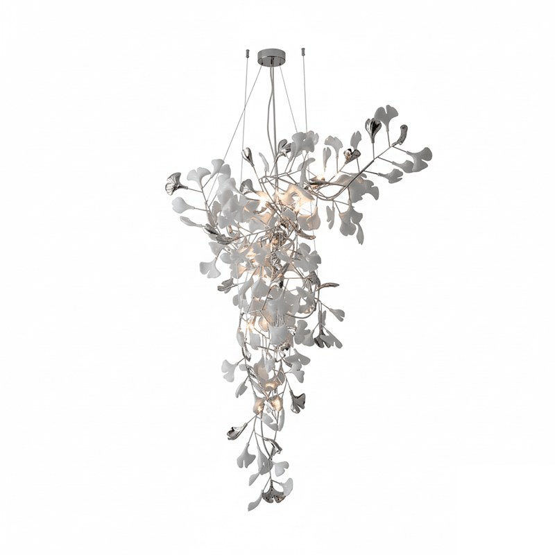 Golden Fan Leaf Artistic Chandelier - CasaraHouse