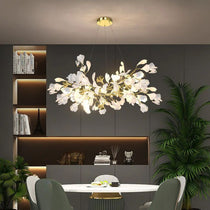 Ceramic Ginkgo Branch Chandelier