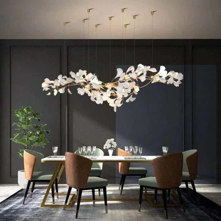 Ceramic Ginkgo D Branch Chandelier Secondary image