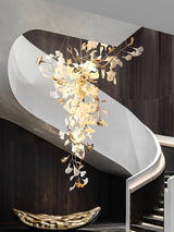 Golden Fan Leaf Artistic Chandelier - CasaraHouse