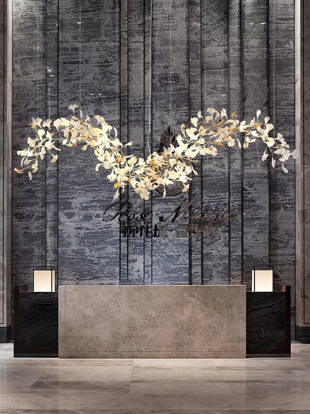 Golden Fan Leaf Artistic Chandelier - CasaraHouse