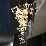Golden Fan Leaf Artistic Chandelier - CasaraHouse