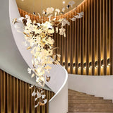 Golden Fan Leaf Artistic Chandelier - CasaraHouse