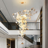 Golden Fan Leaf Artistic Chandelier - CasaraHouse