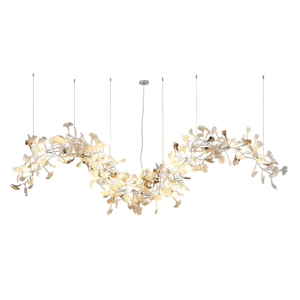 Golden Fan Leaf Artistic Chandelier - CasaraHouse