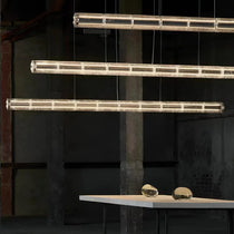 Glass Cylinder Linear Chandelier