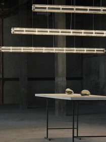 Glass Cylinder Linear Chandelier