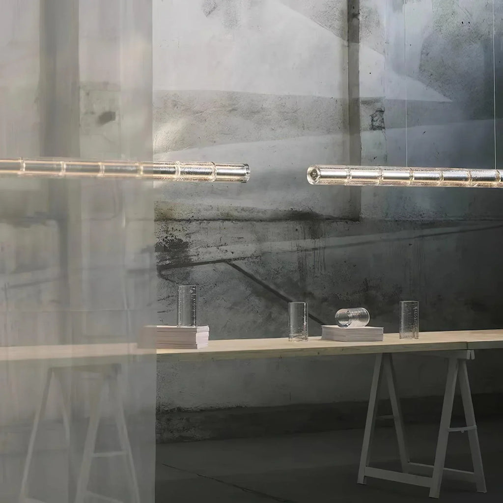 Glass Cylinder Linear Chandelier